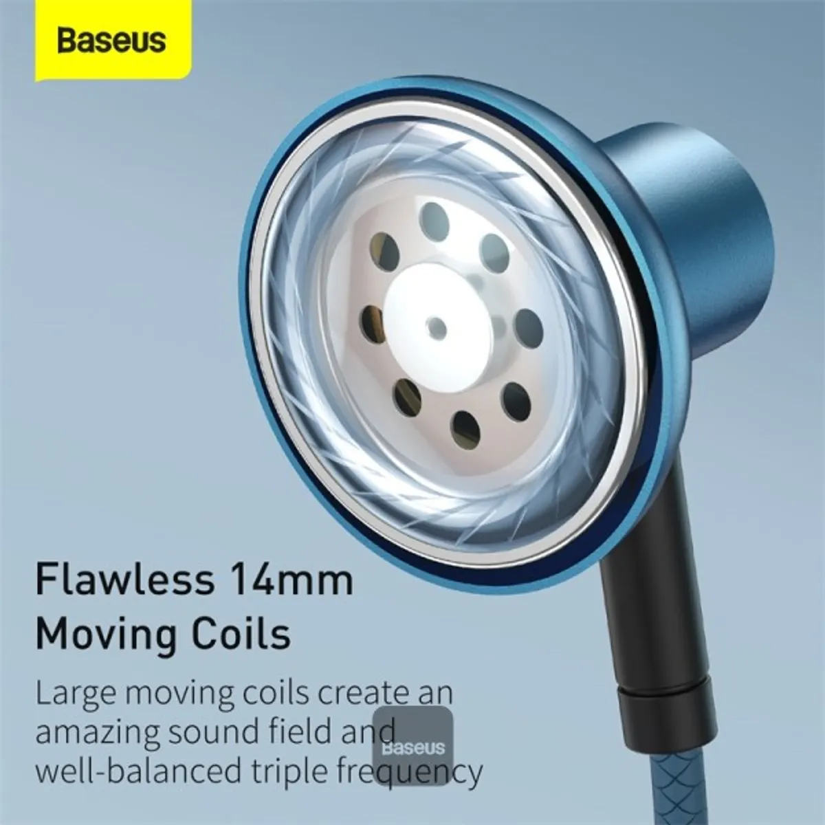 Baseus Encok 3.5mm Wired Earphone H19, BLUE