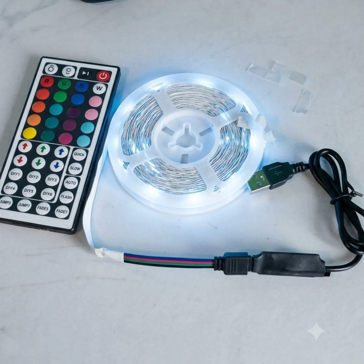 USB-Powered RGB LED Strip Light Kit 10 M