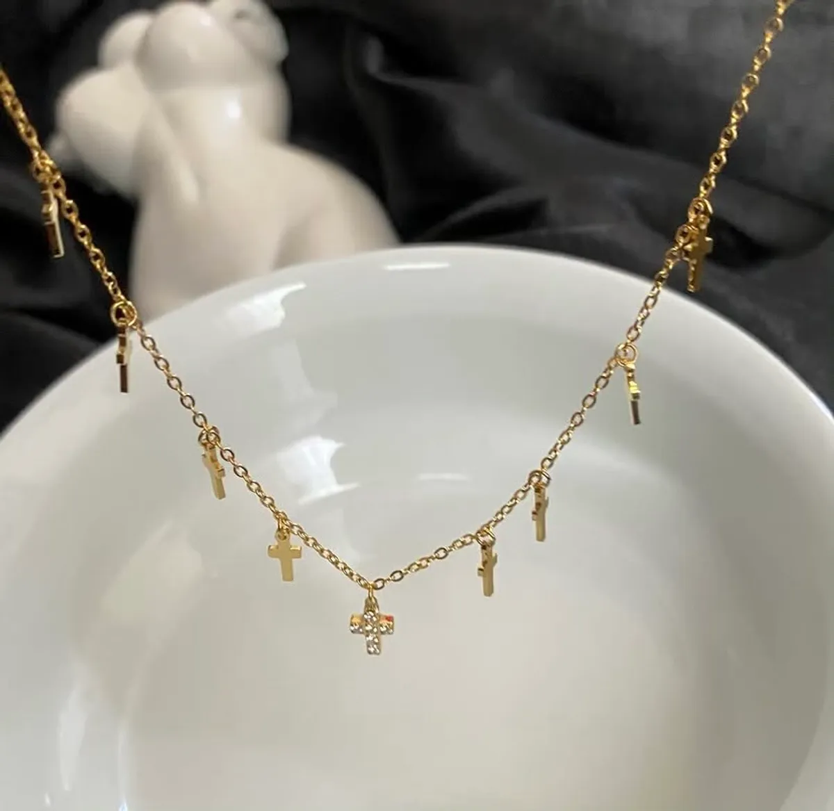 Dainty Cross Charm Necklace