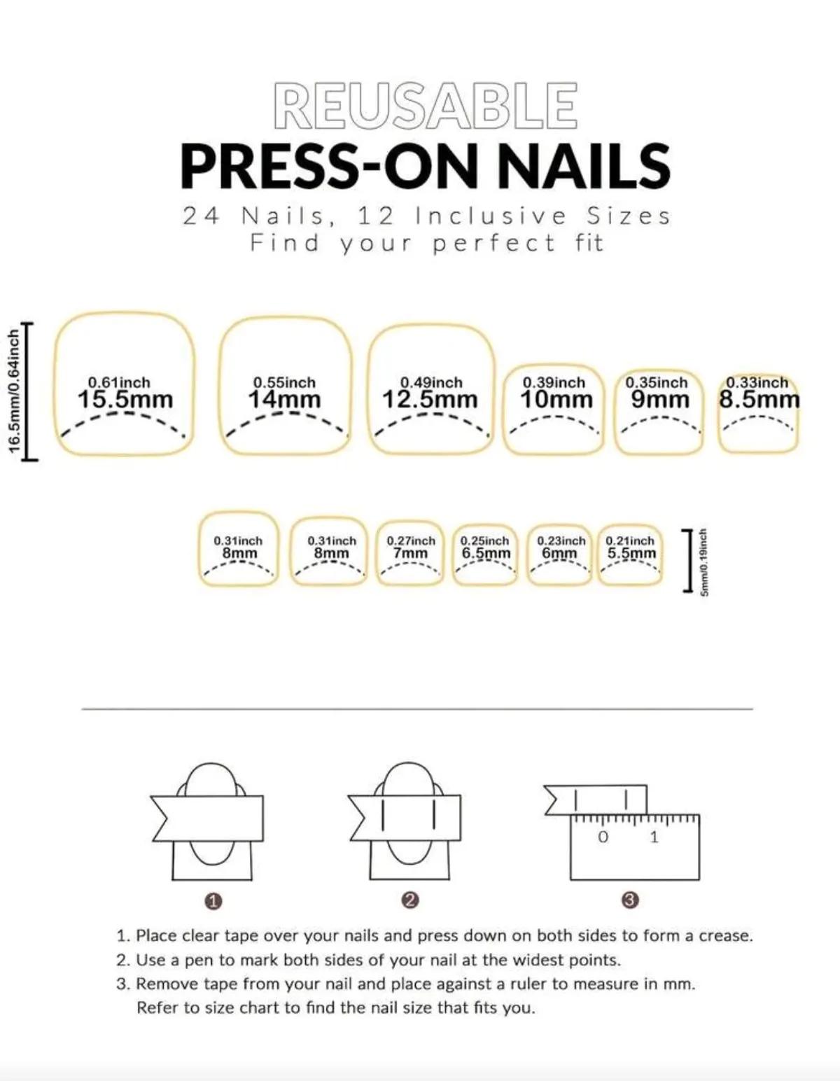 3 PACK burgundy, french & nude coloured press-on toe nails