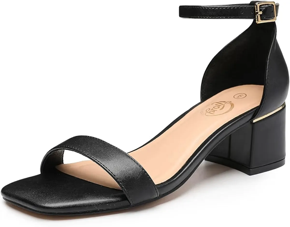 Low Heels for Women Block Chunky Open Toe Ankle Strap Pumps
Comfy Fashion Heeled Sandals for Women Adjustable Buckle 2.16 Inches Work Causal Party Wedding, Size: 8