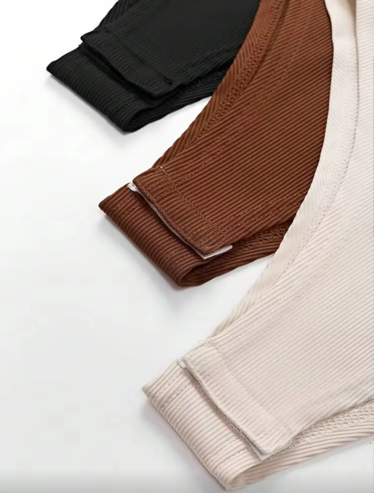 3PCS Women's Ribbed Short Sleeve Bodysuit- Size XS