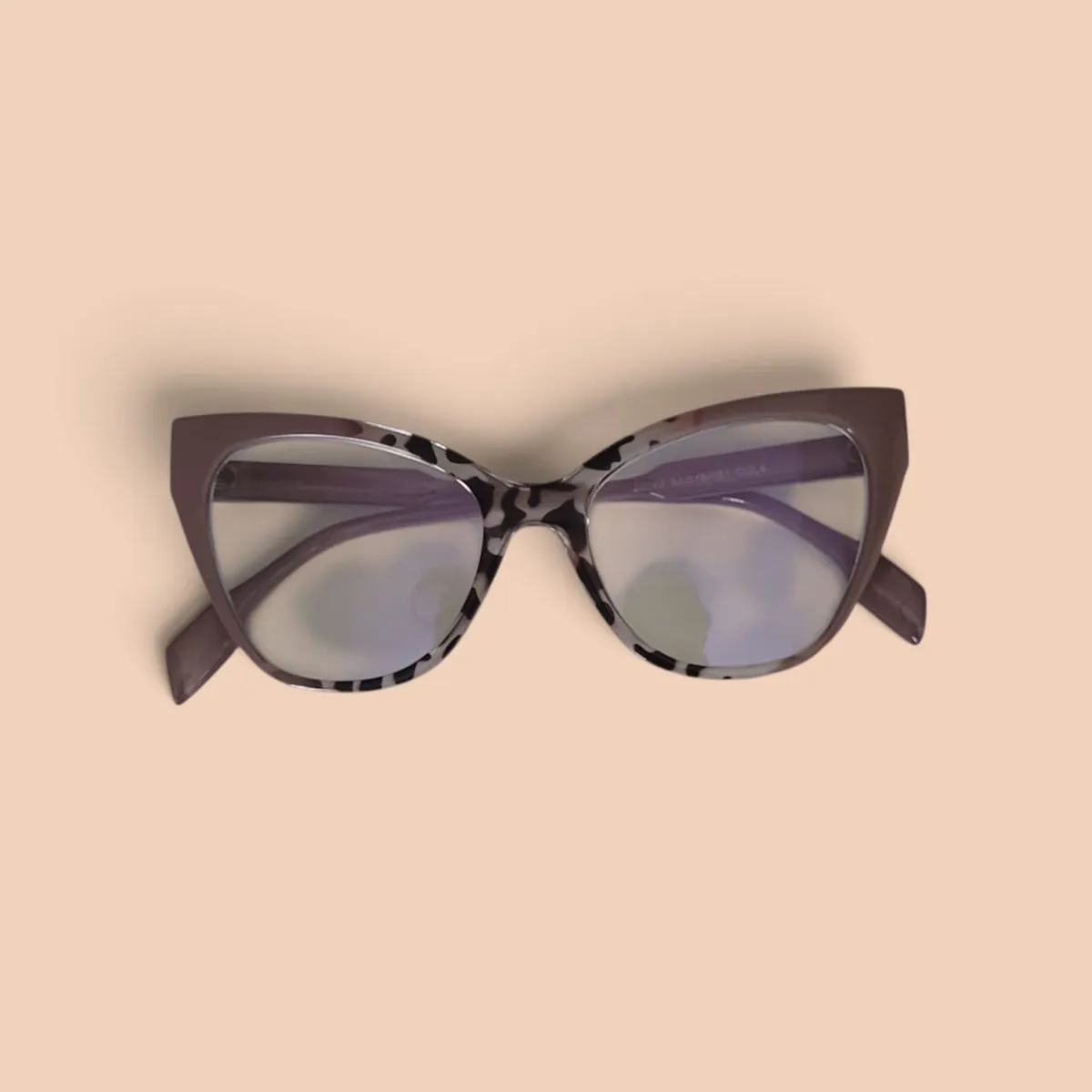 Cat-Eye Nude/Print Anti-Bluelight Glasses