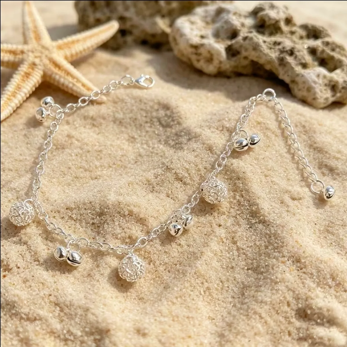 1pc Sweet Little Bear Bell Anklet