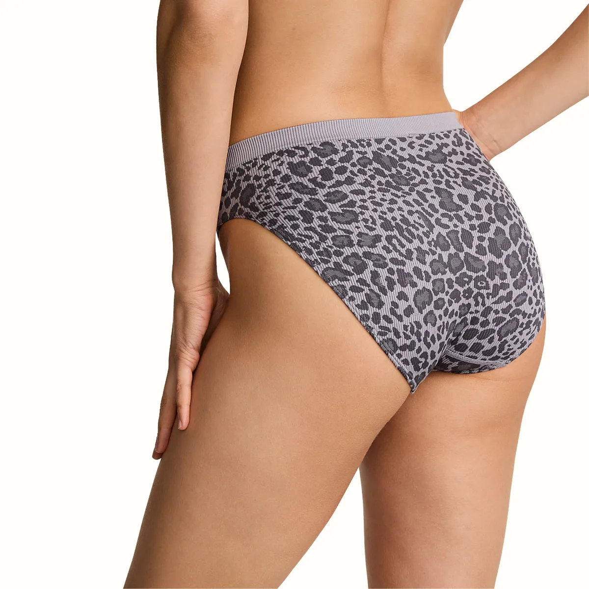 VS Seamless Leopard Rib High Leg Brief XL