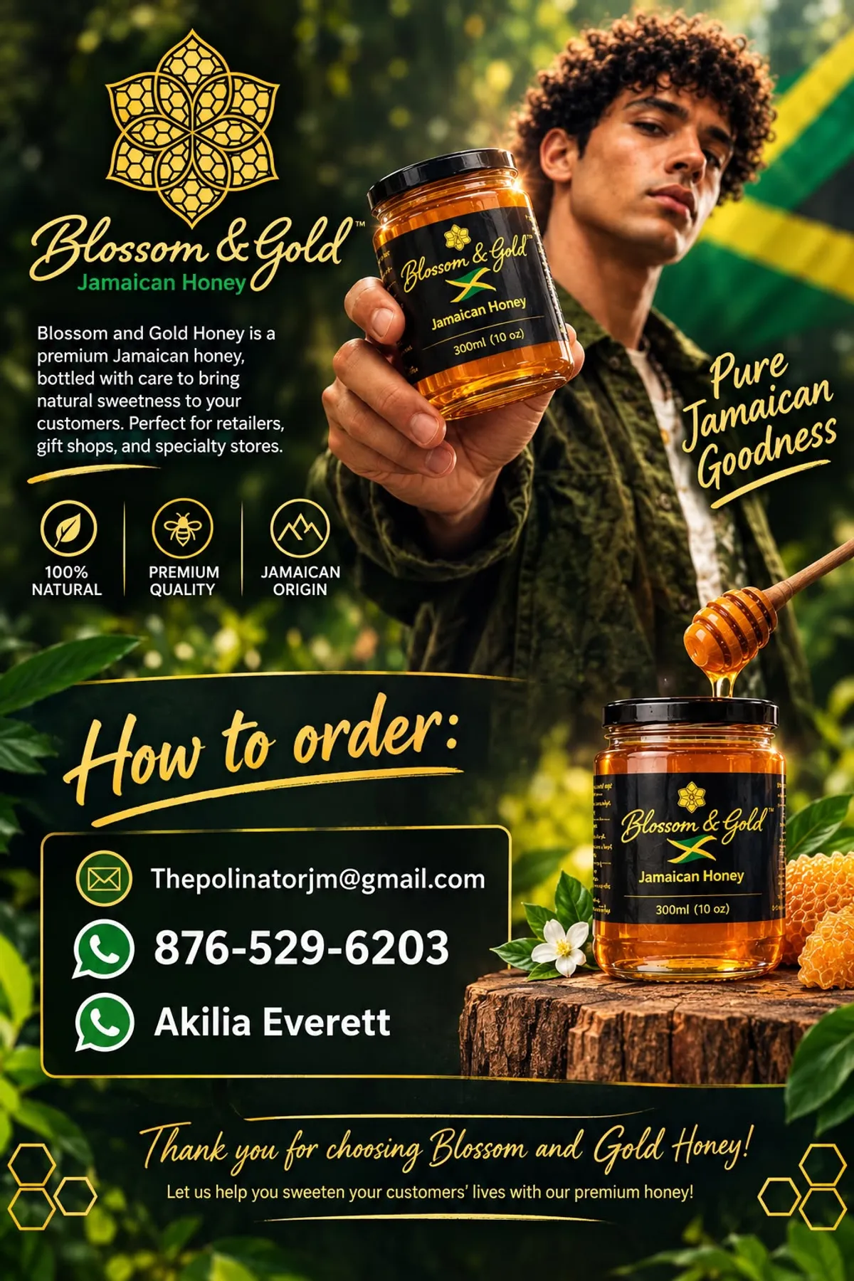 BLOSSOM & GOLD Jamaican Honey