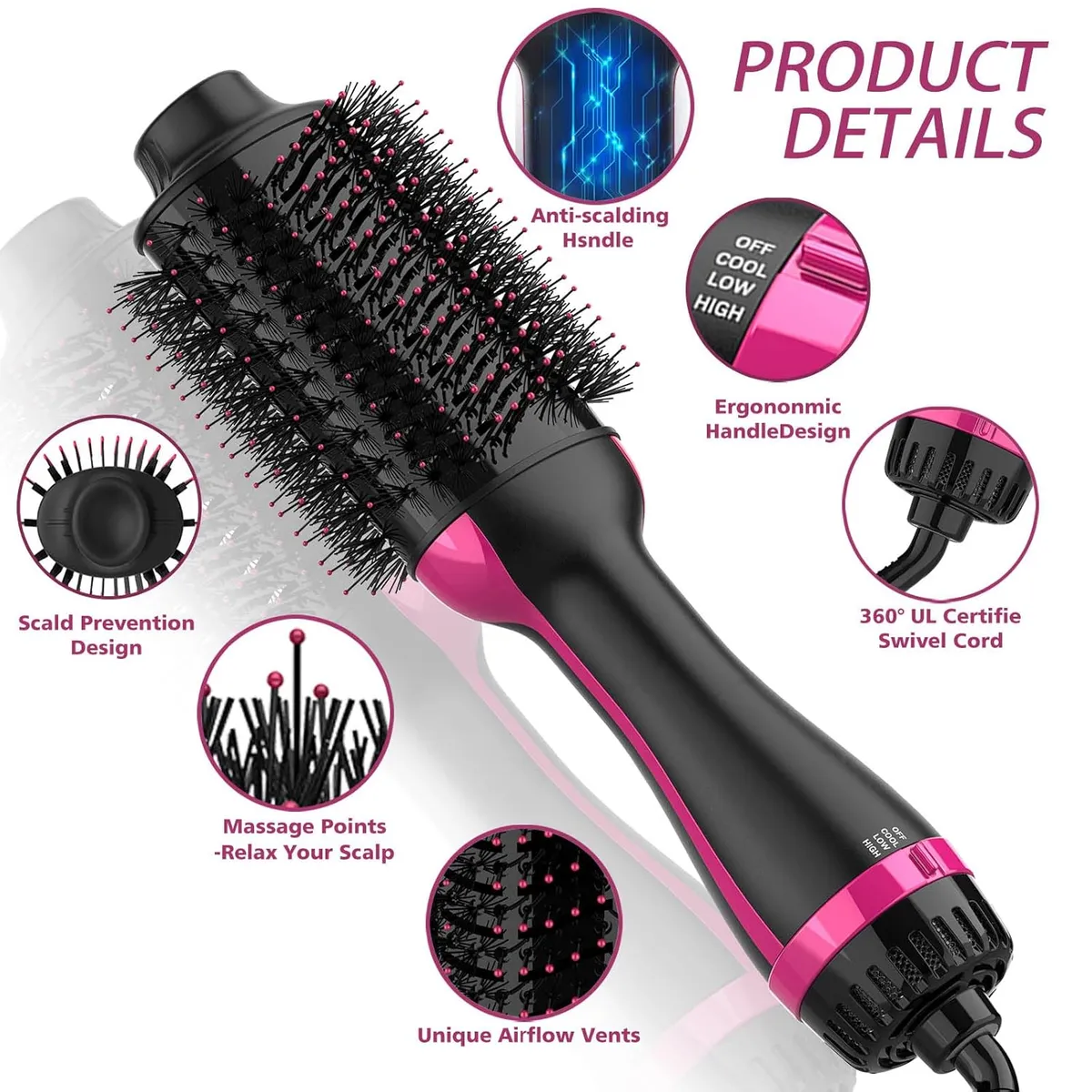 4in1 One Step Blow Dry Hair Brush
