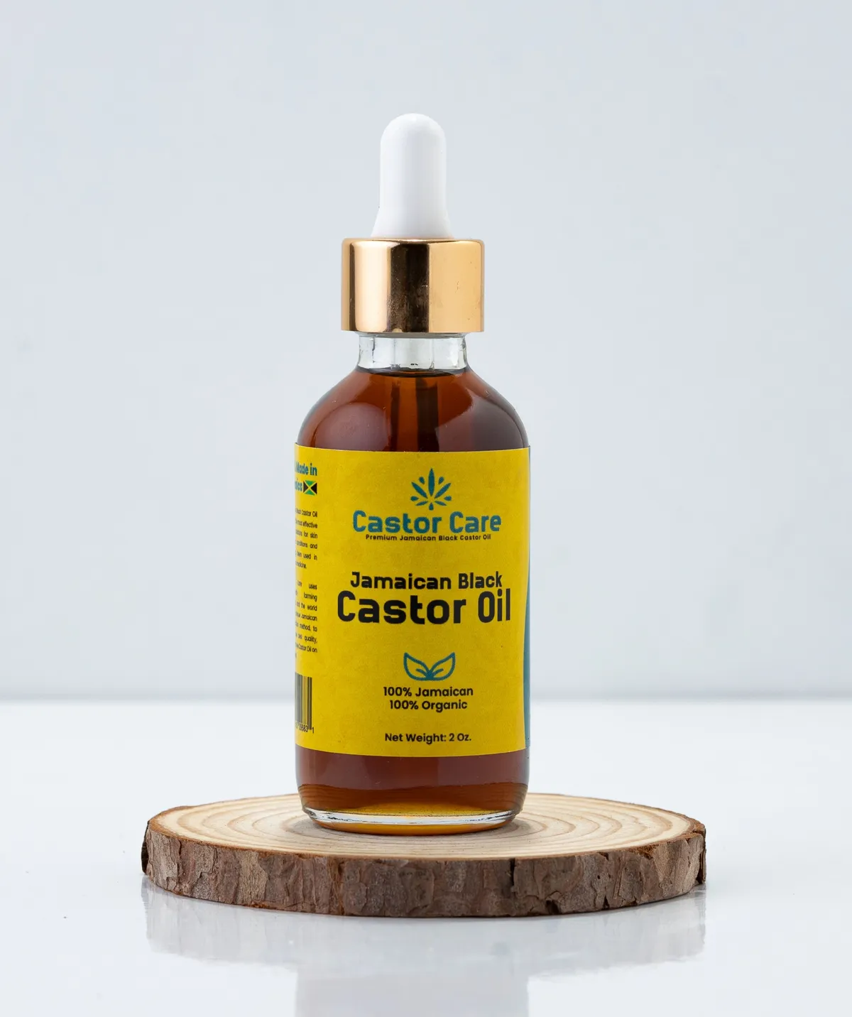 Premium Jamaican Black Castor Oil 2oz Glass Dropper Bottle (Recyclable, Travel-Friendly)Premium Jamaican Black Castor Oil