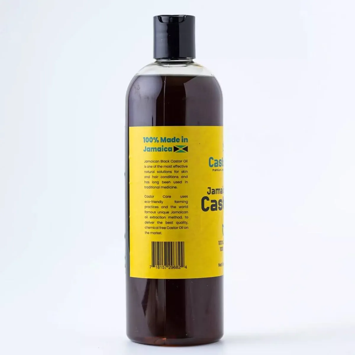 Premium Jamaican Black Castor Oil 16oz Plastic Bottle with Disc Cap (Value Size, Easy Dispensing)
