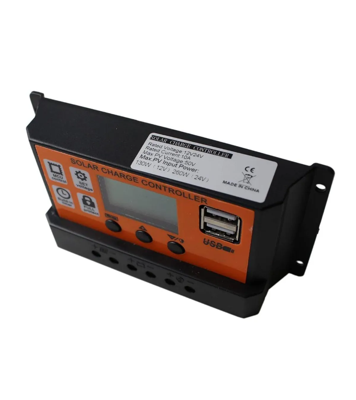 DIGISHUO PWM Solar Charge Controller, 12V/24V 10A Solar Panel Battery Regulator, Dual USB LCD Display, A280