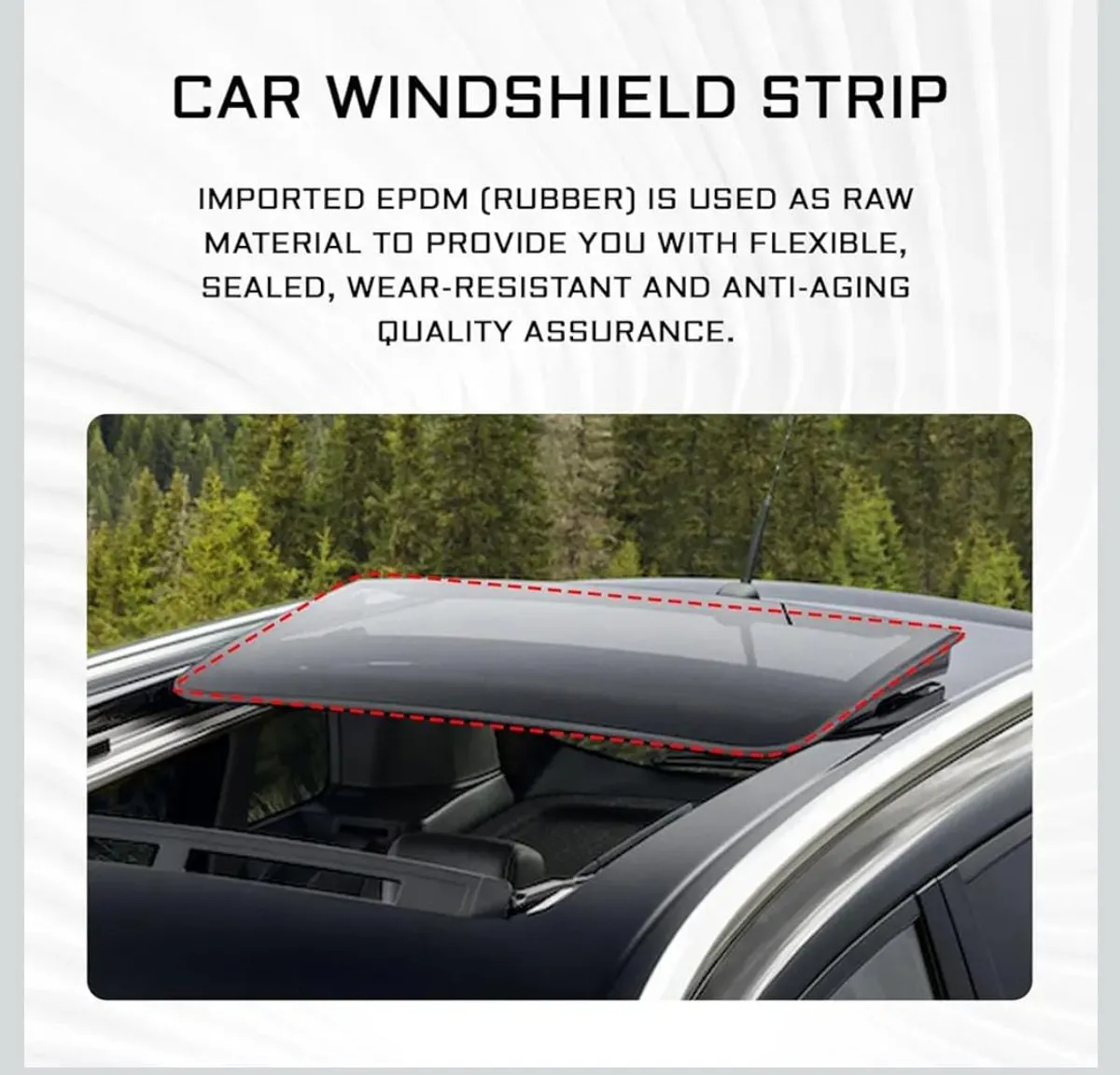 Windshield Sunroof Seal Strip roof Trim Molding.