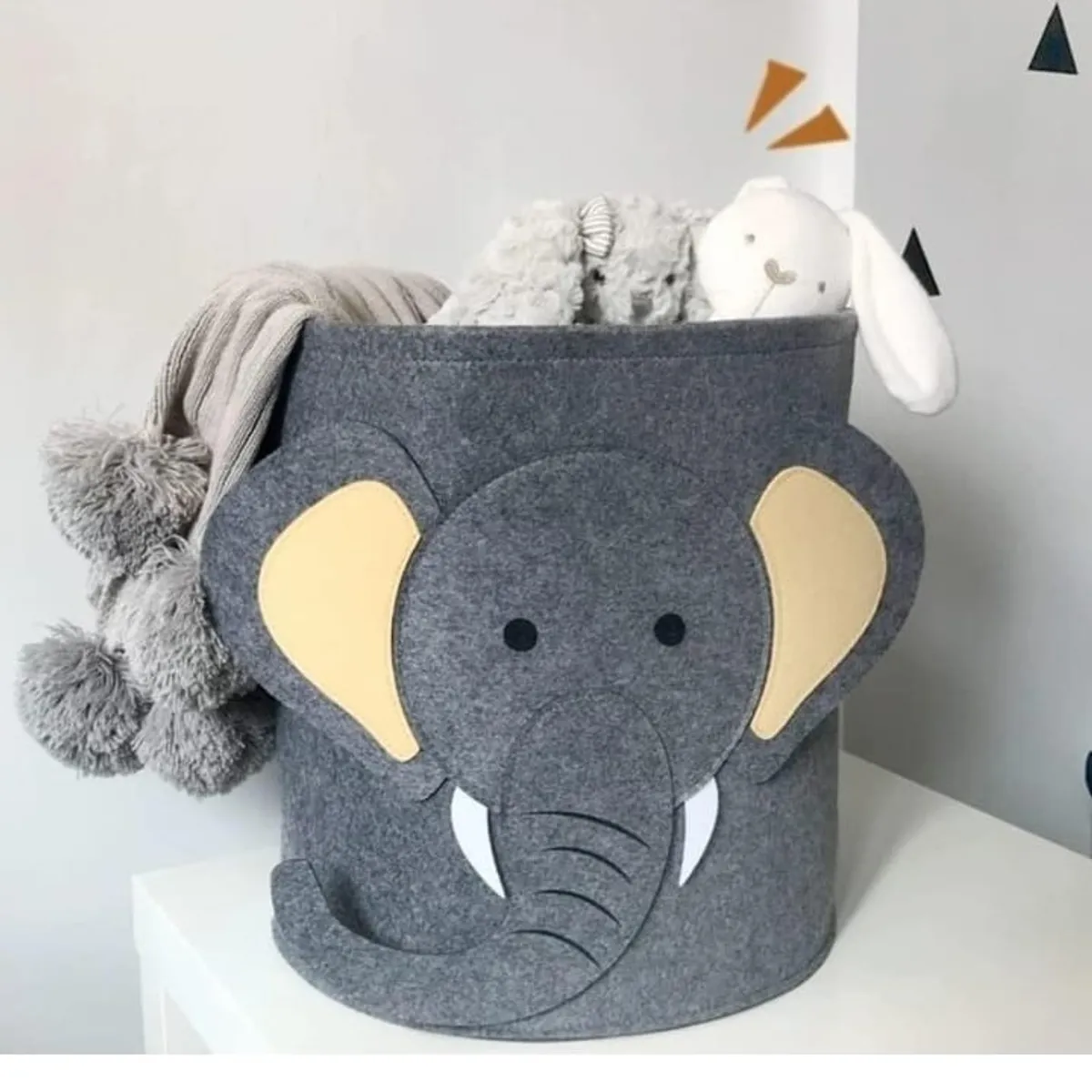 Cute Animal Foldable Storage Baskets Elephant Toy Basket Space saving Collapsible Laundry Basket Organizer Storage Baskets for Kids Animal Storage Baskets Home Dirty Cloth Storage Basket(Pcs 1
off