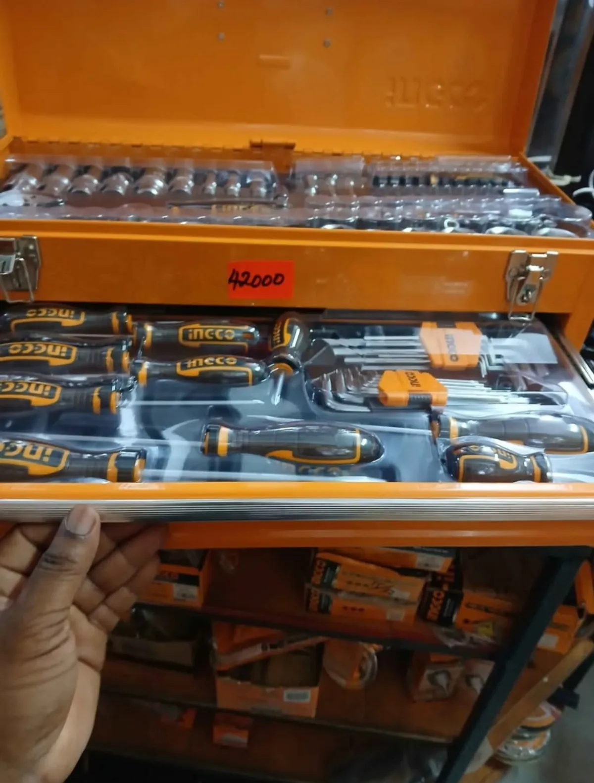 132 pcs Tool Chest set, Yellow, Yellow