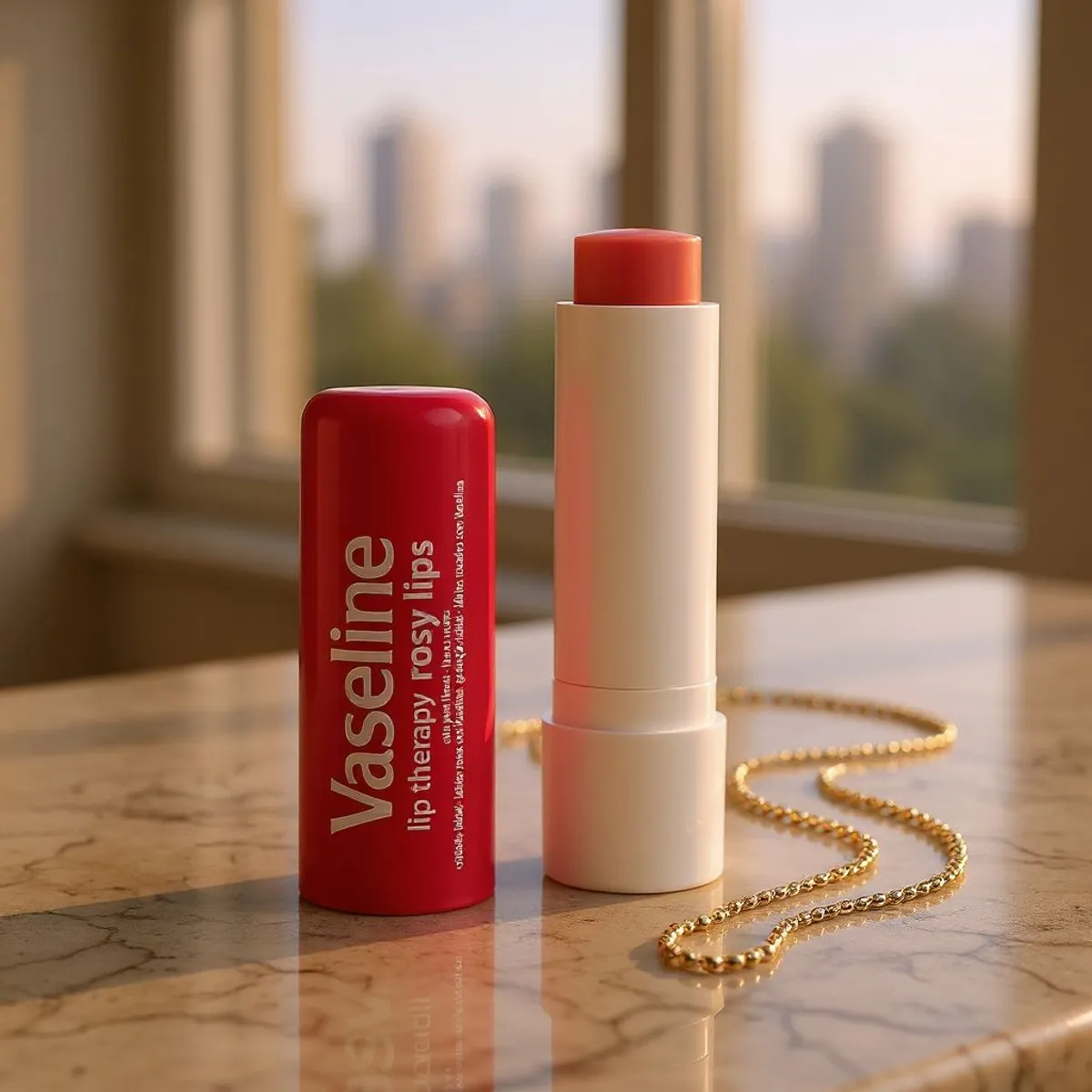 Vaseline Lip Therapy - Rosy Lips, Fast-Acting Nourishment, Ideal for Chapped, Dry, Cracked, or Damaged Lips, Lip Balm, 0.16 oz