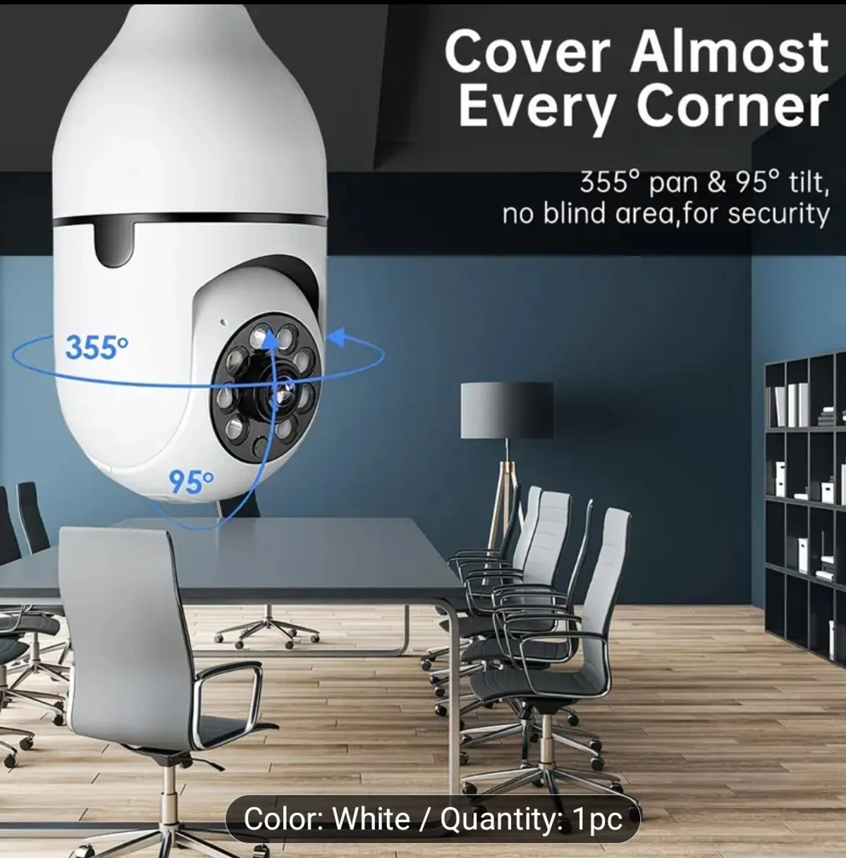 Light bulb security camera