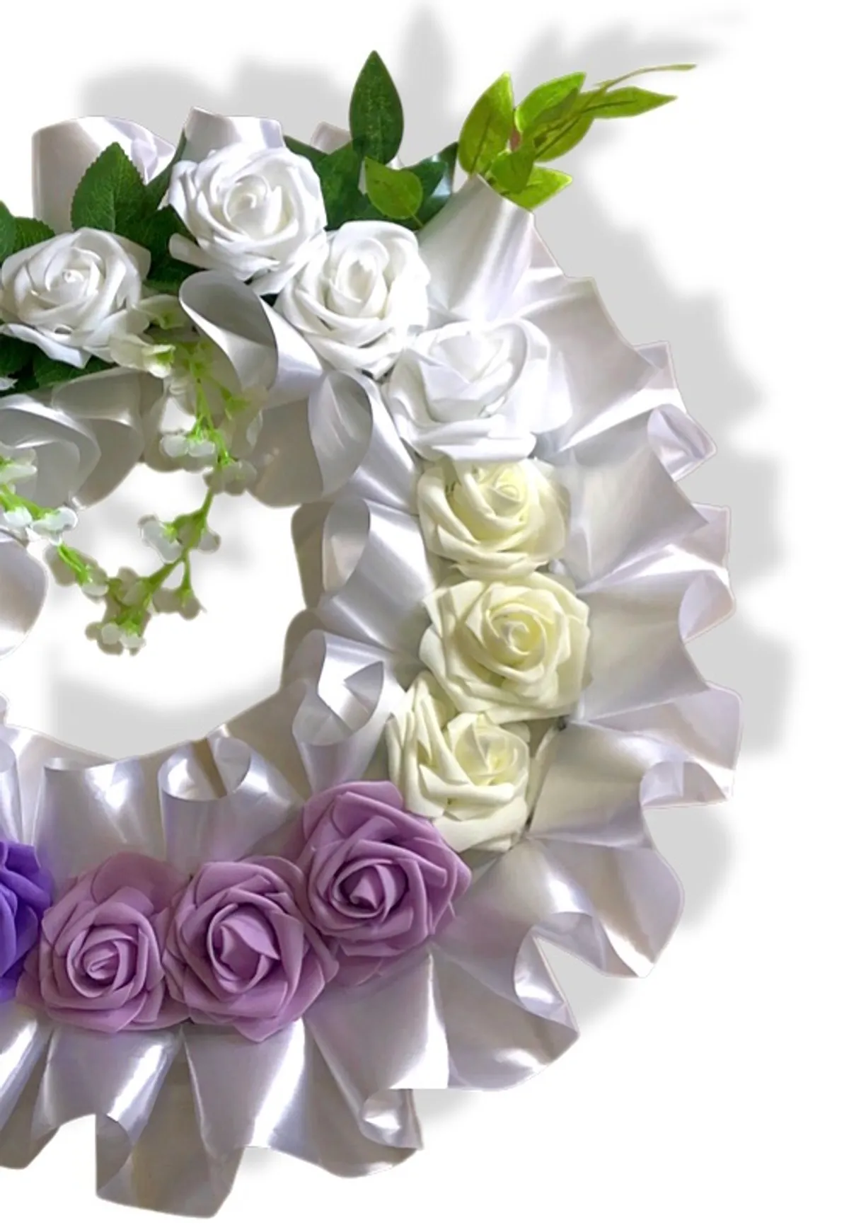 Foam Wreath , 14", Round, Purple Gradient