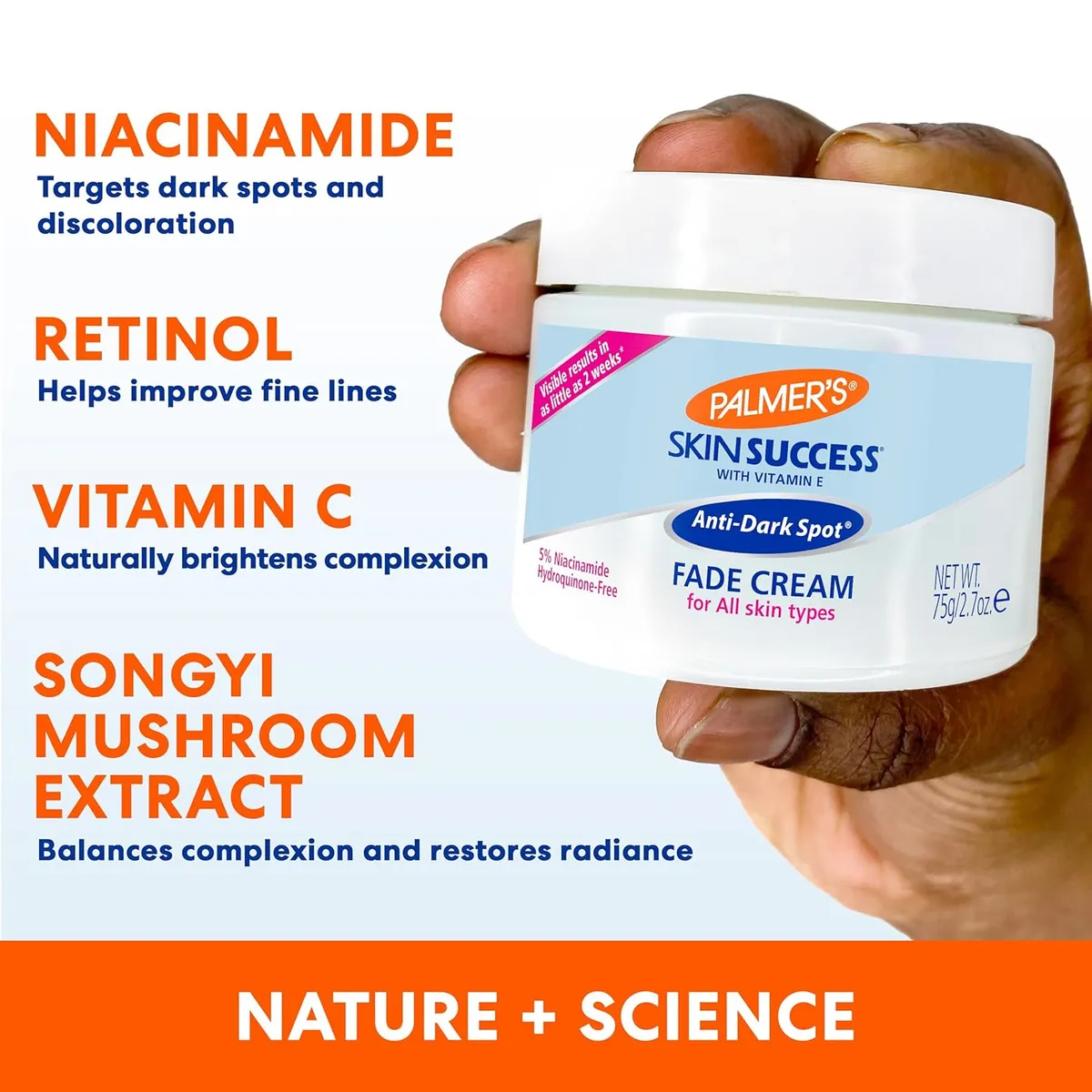 Palmer's Skin Success Anti-Dark Spot Fade Cream with Vitamin E and Niacinamide, for All Skin Types 2.7 oz