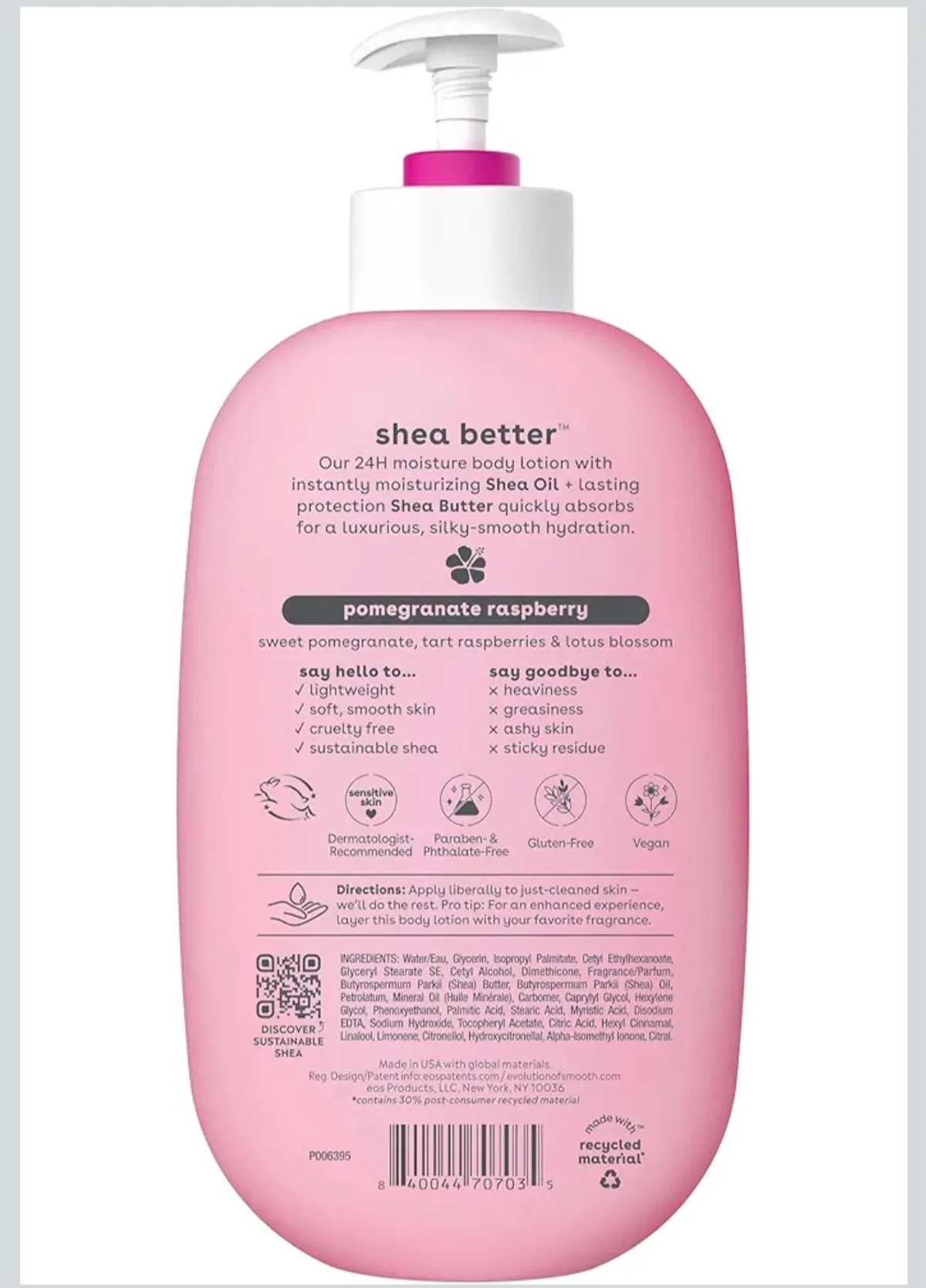 eos Shea Better Body Lotion Pomegranate Raspberry