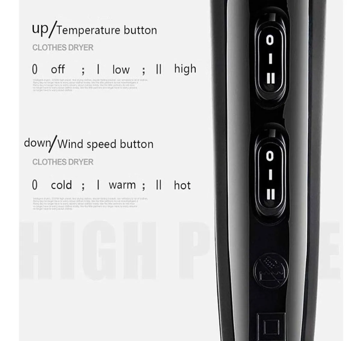 800 Watt Powerful Hair Dryer with 2-Speed and 3 Temperature Settings Cool Shot Button - Blue
