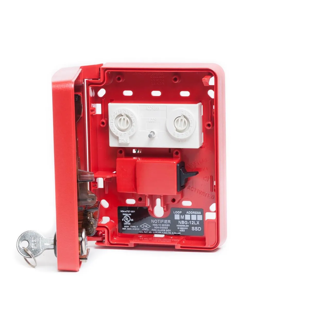 HONEYWELL NOTIFIER NBG-12LX Fire Alarm Addressable Pull Station Key Lock