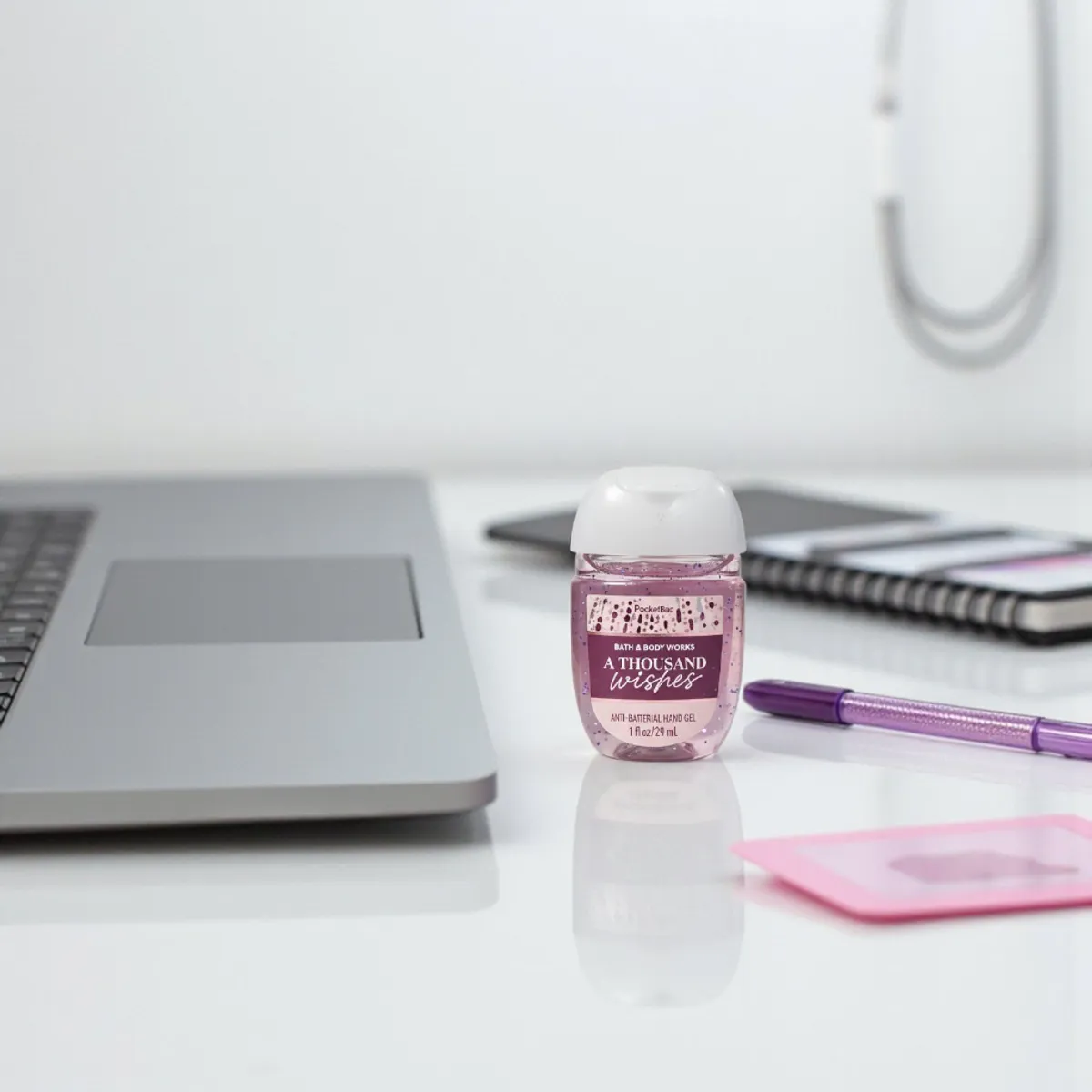 Bath & Body Works A THOUSAND WISHES Pocketbac, Anti-bacterial Hand Sanitizer Gel with Natural Essential Oils, 1 oz