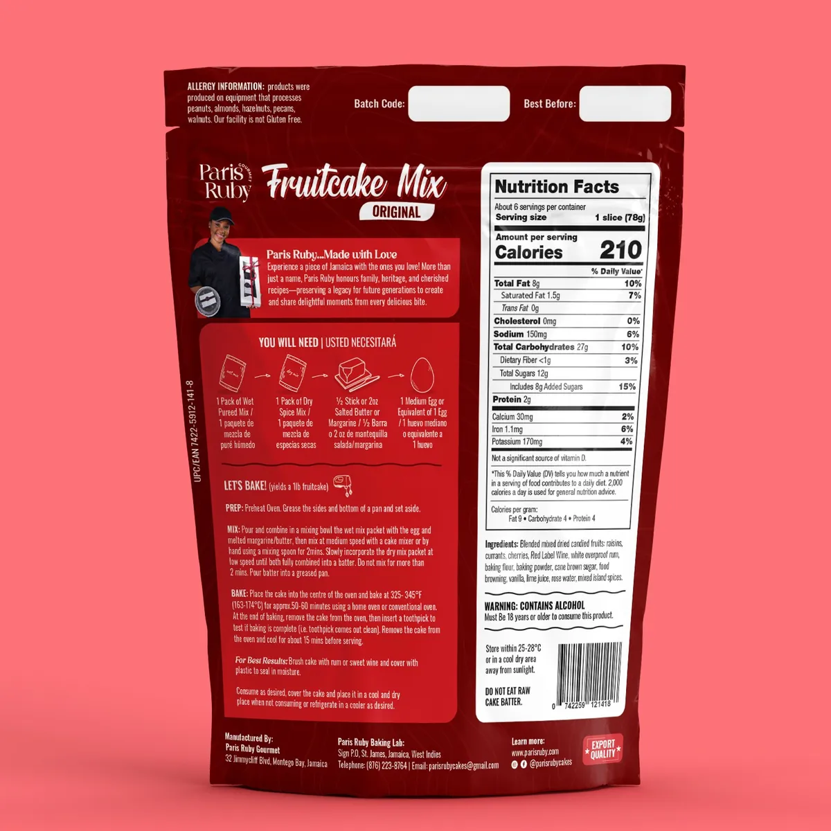 Paris Ruby Fruitcake Mix