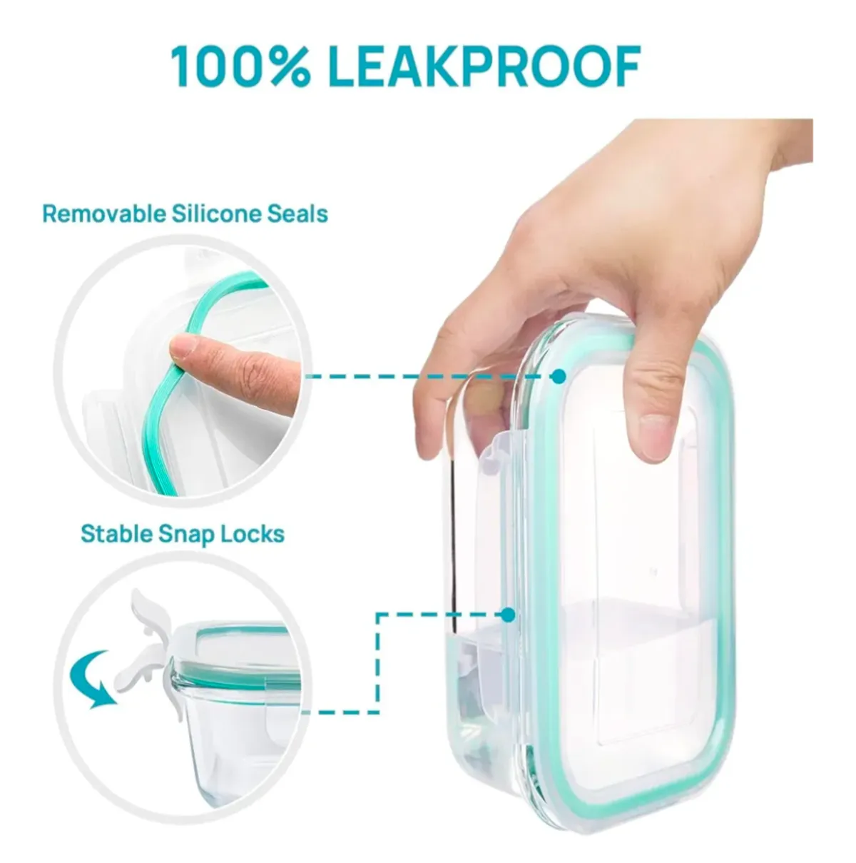 Glass Food Storage Containers with Lids (8pk)