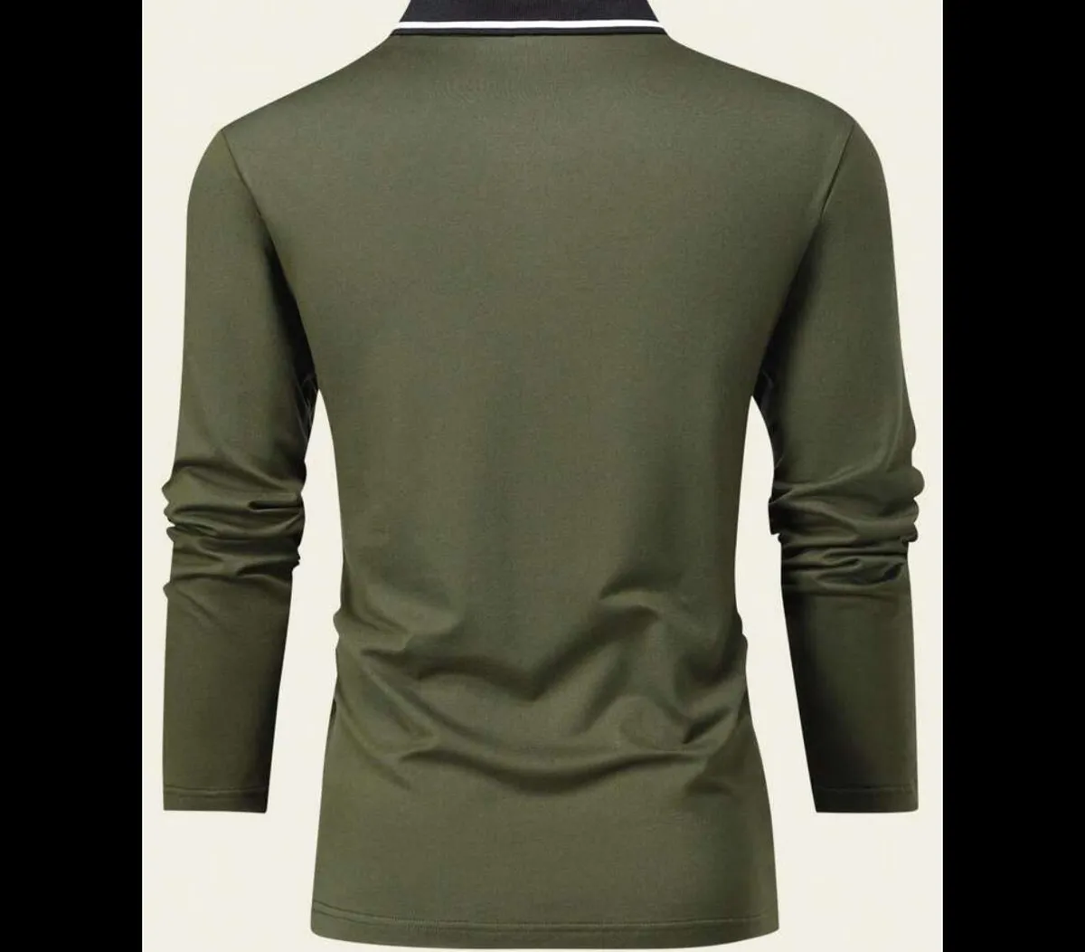 3pcs Men Long Sleeve POLO Shirts, Classic Collar, Casual Sportswear, Retro Simple Solid Color Basic Tops - Size M