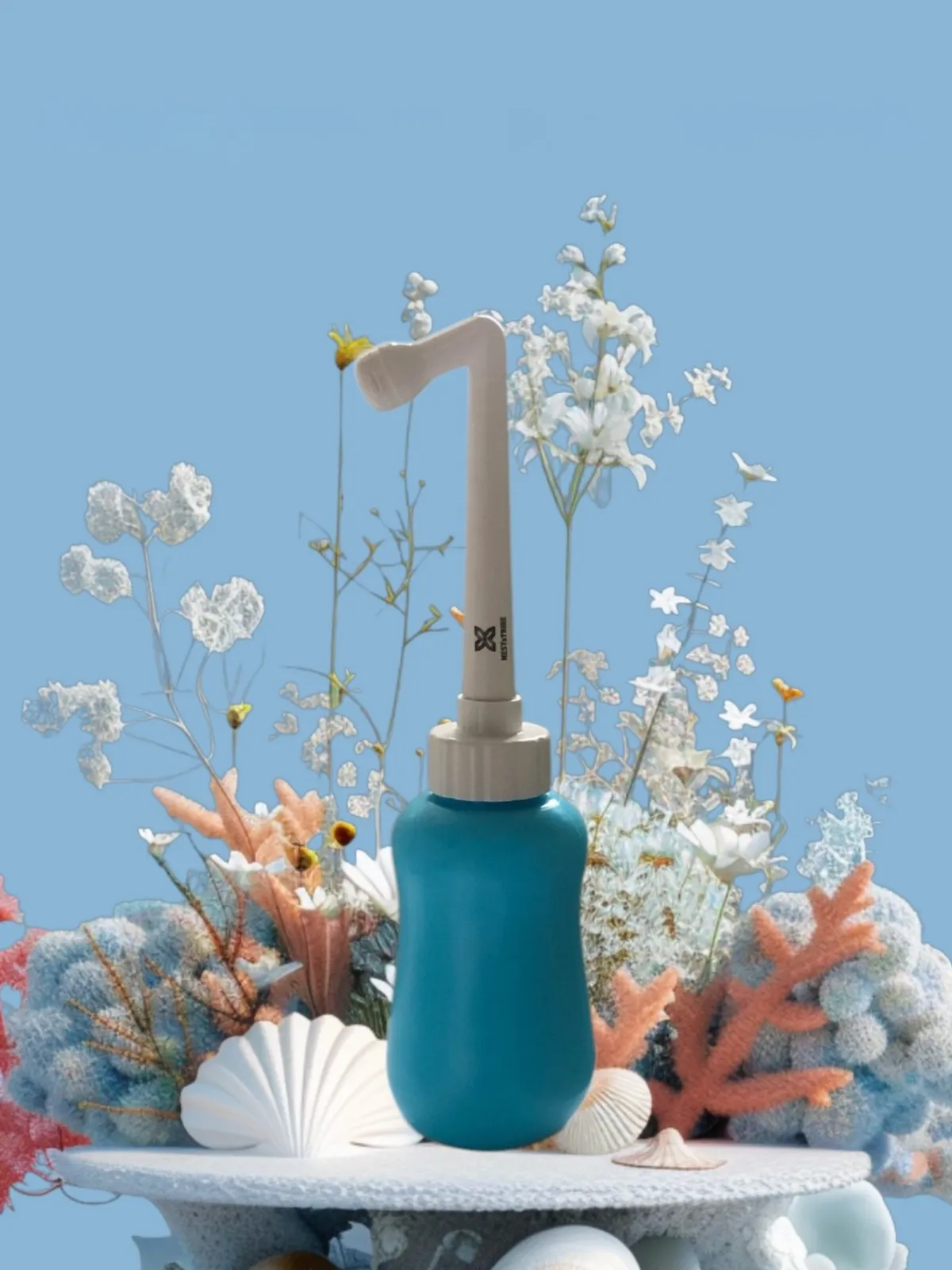 NESTxTRIBE Peri Bottle – Upside Down Postpartum Perineal Rinse Bottle for Vaginal Delivery, Hemorrhoid Relief & Recovery Care