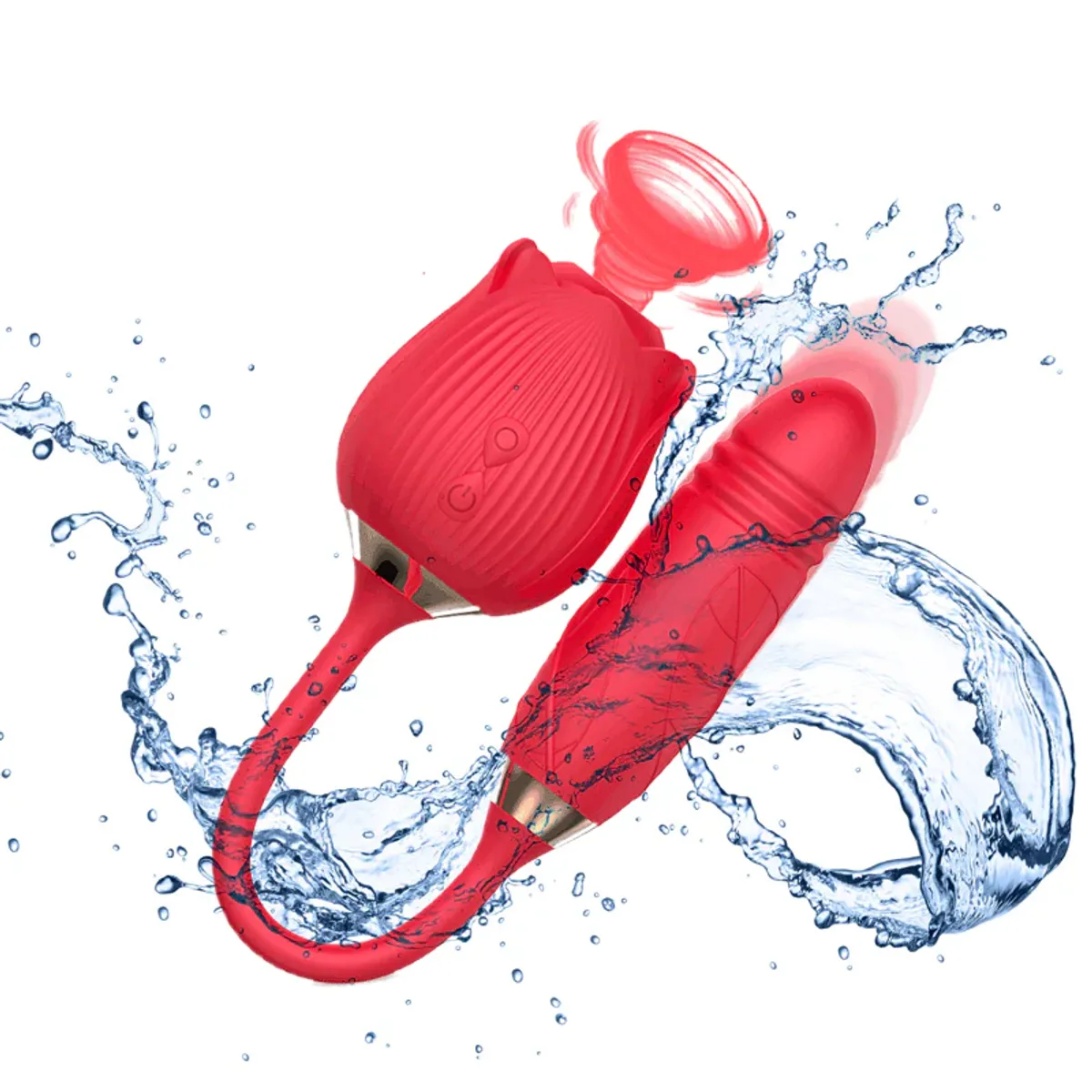 RoseLuxe™ Oral Suction & Thrusting Vibrator (10 Modes / 10 Speeds)