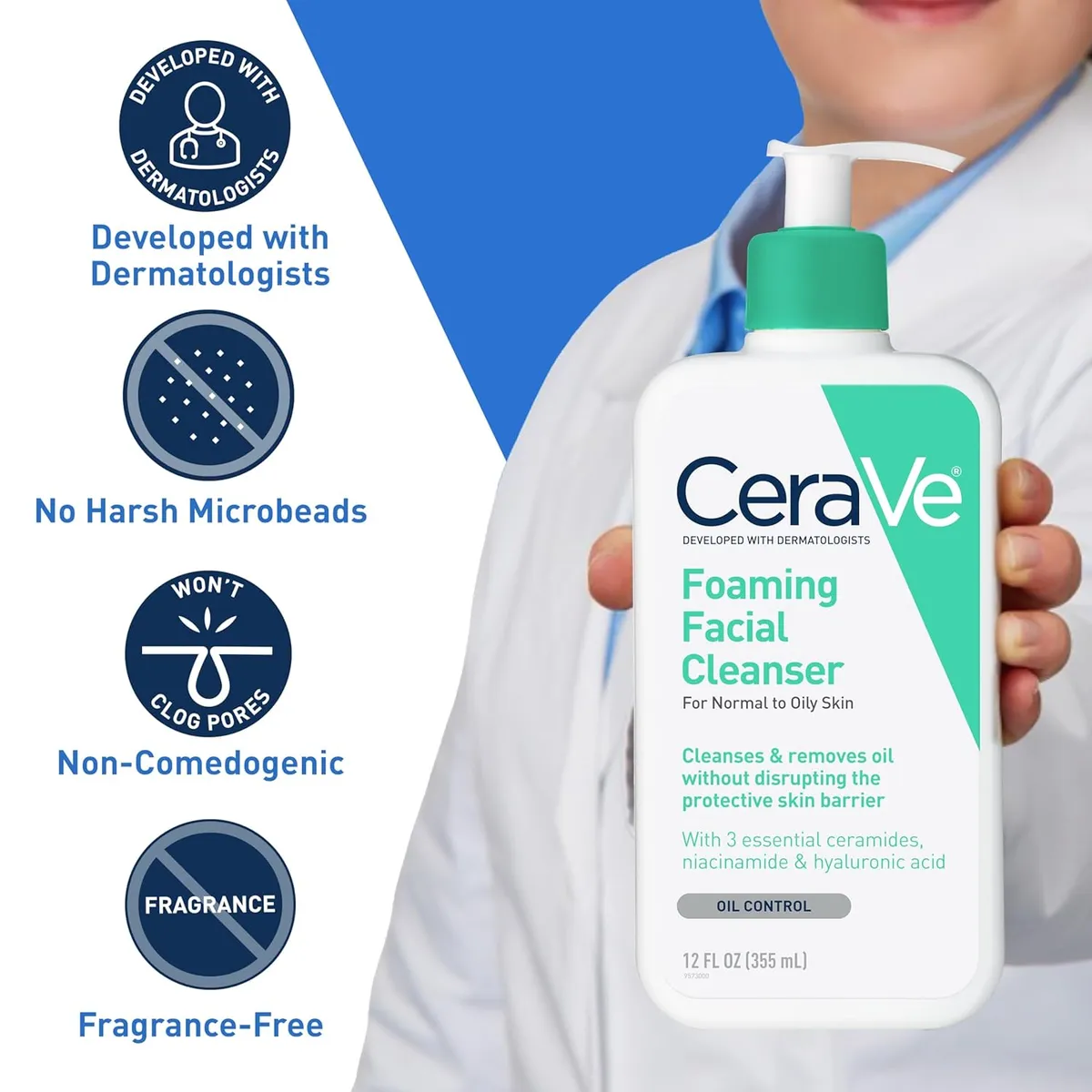 CeraVe Foaming Facial Cleanser, 19 fl oz