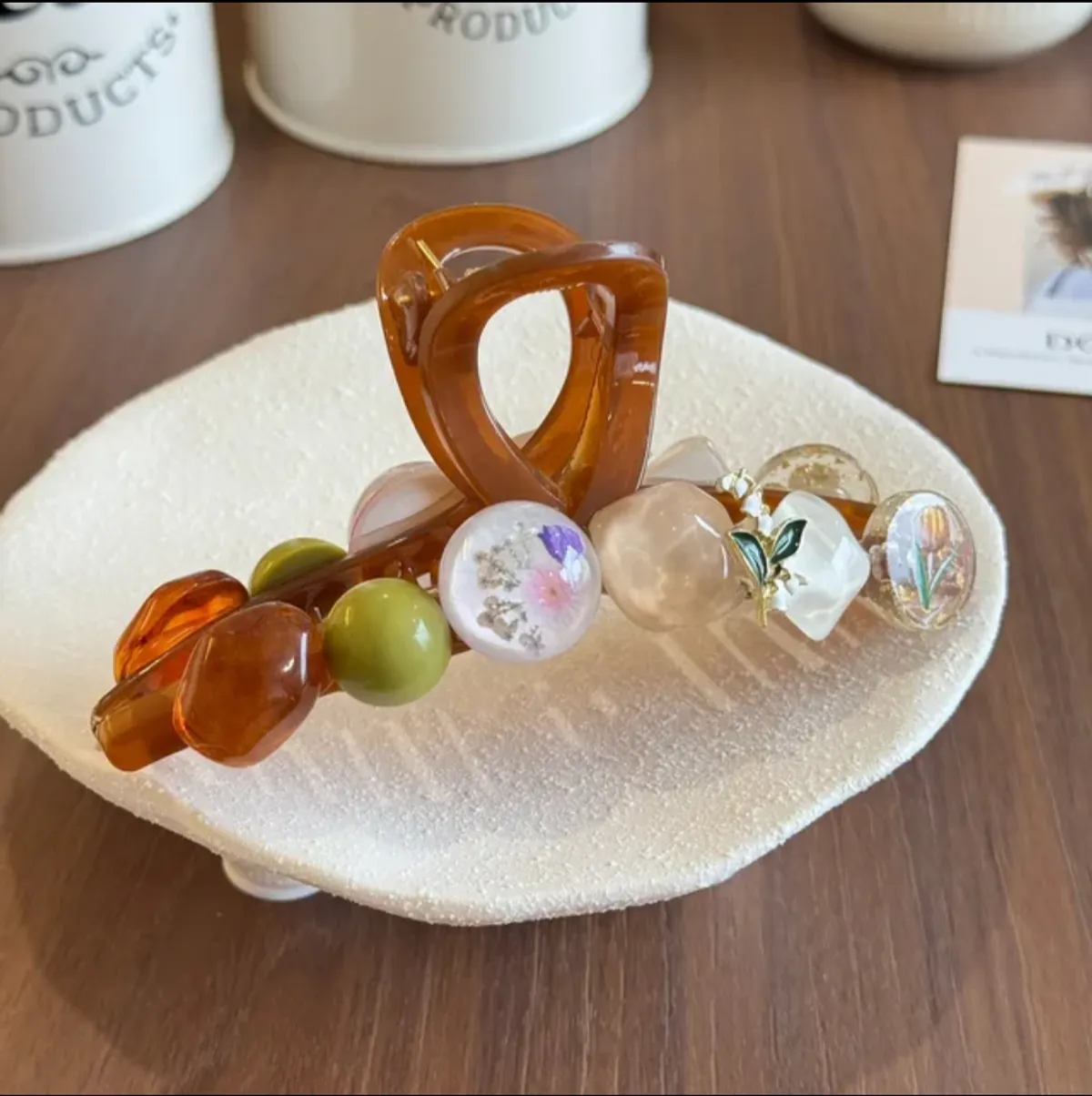 Resin Decorated Claw Clip, Large