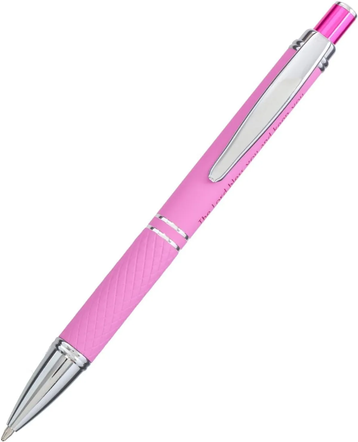 The Lord Bless You Pink Stylish Classic Pen in Matching Gift Case - Numbers 6:24 Bible Verse