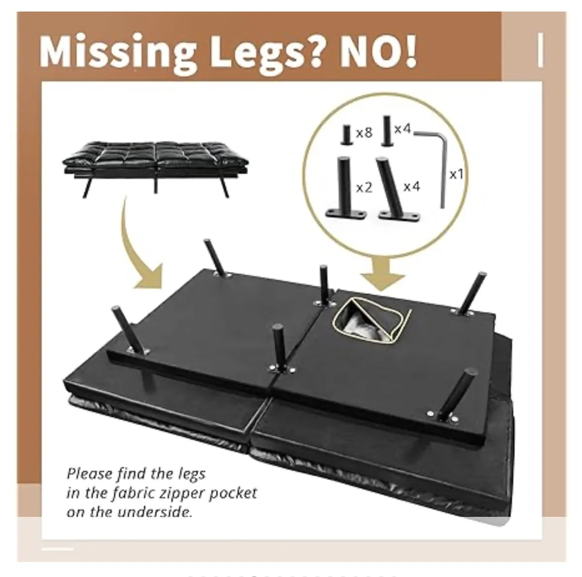 LULULU Convertible Memory Foam Futon/ Sofa Bed