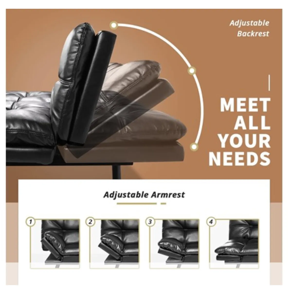 LULULU Convertible Memory Foam Futon/ Sofa Bed