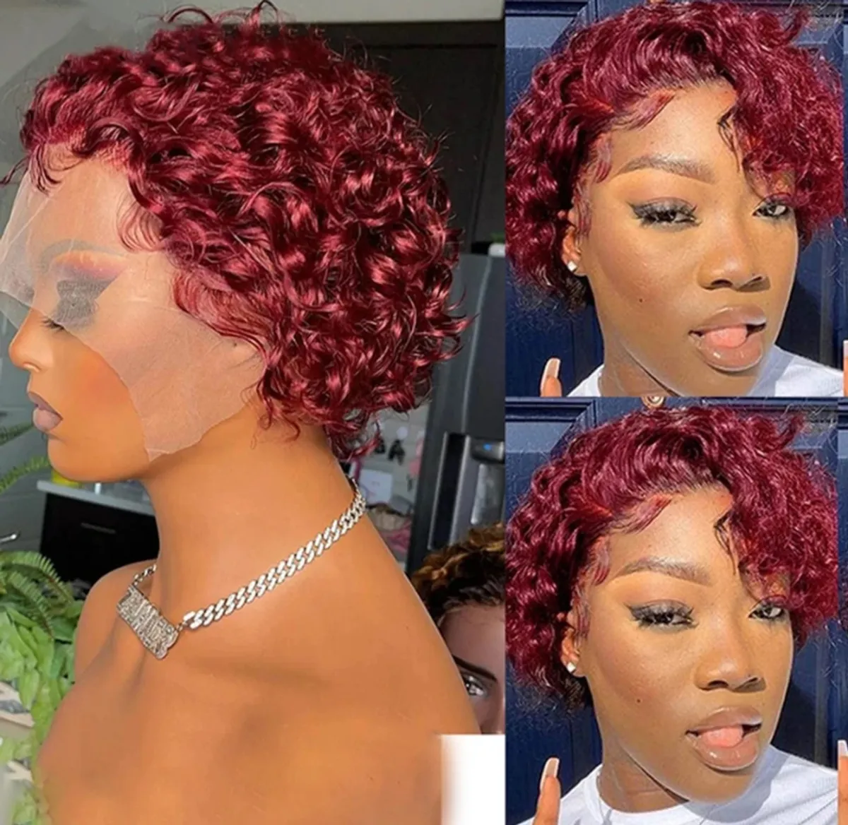 Human Hair Pixie Wig