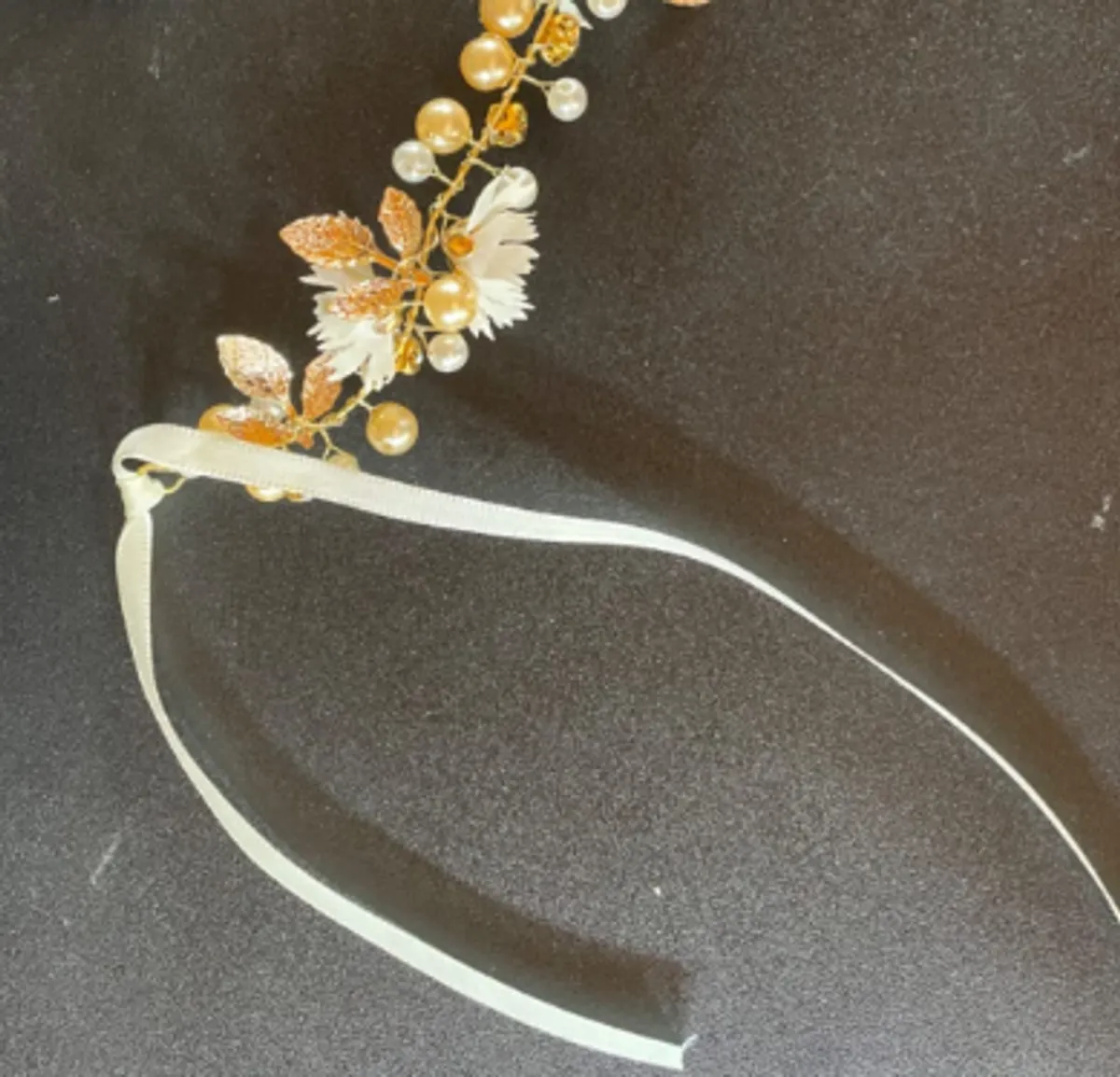 Women White Daisy Flower Lace Hair Wreath Headband