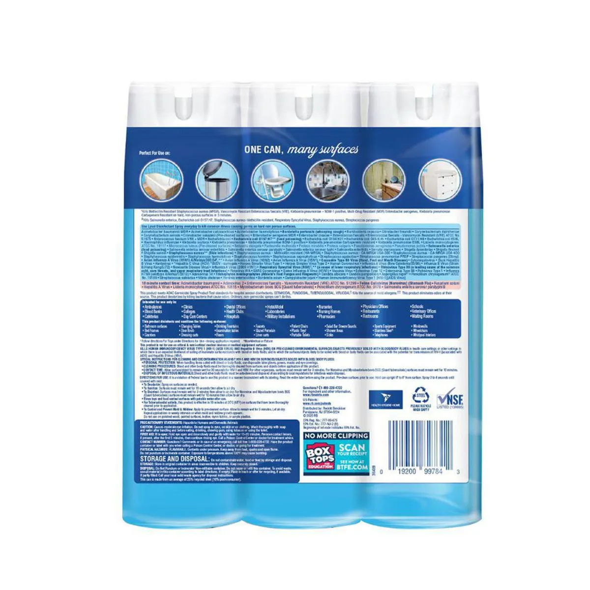 Lysol Disinfectant Spray Crisp Linen Scent 3 Units / 562 mL