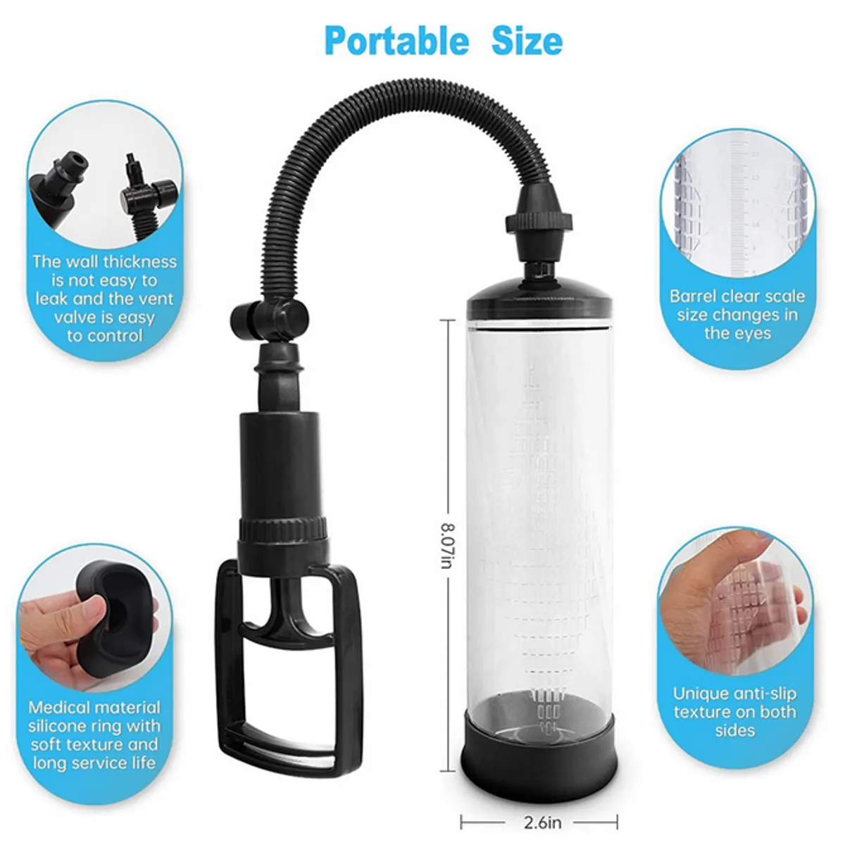 Manual Pump with Easy Grip Handle – 2 O Ring Sleeves
