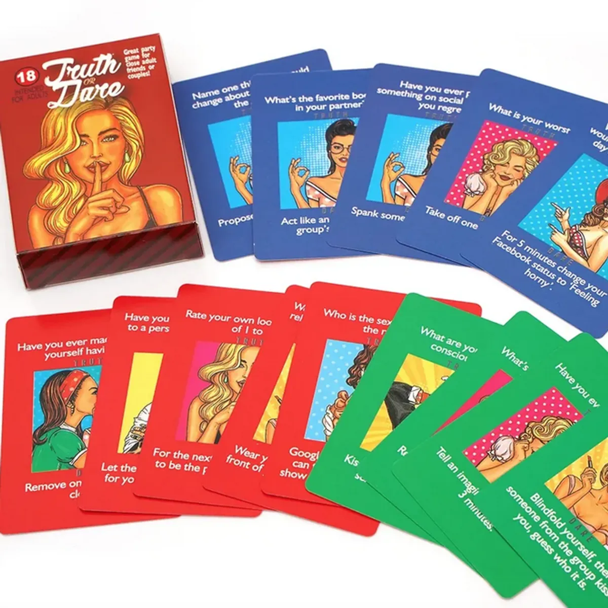 Truth Or Dare Fun Party Card Game for Adults or Naughty Couples – 100 Questions with Hilarious Dares and Terrible Truths