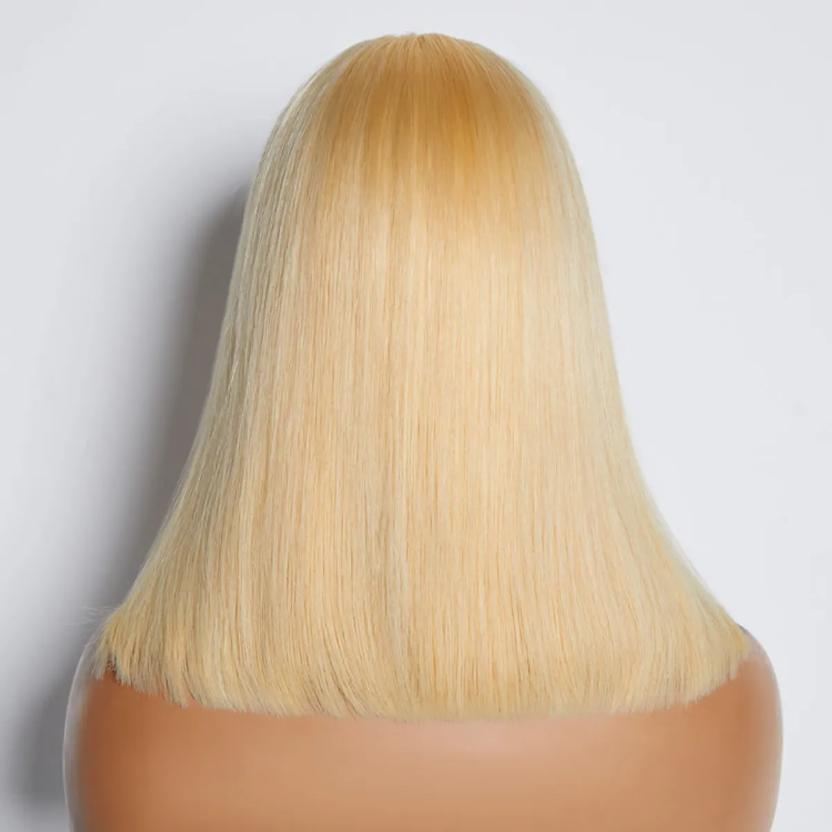 Brazilian Human Hair 613 Blonde 13x4 Transparent Lace Front Bob Wig, 10"