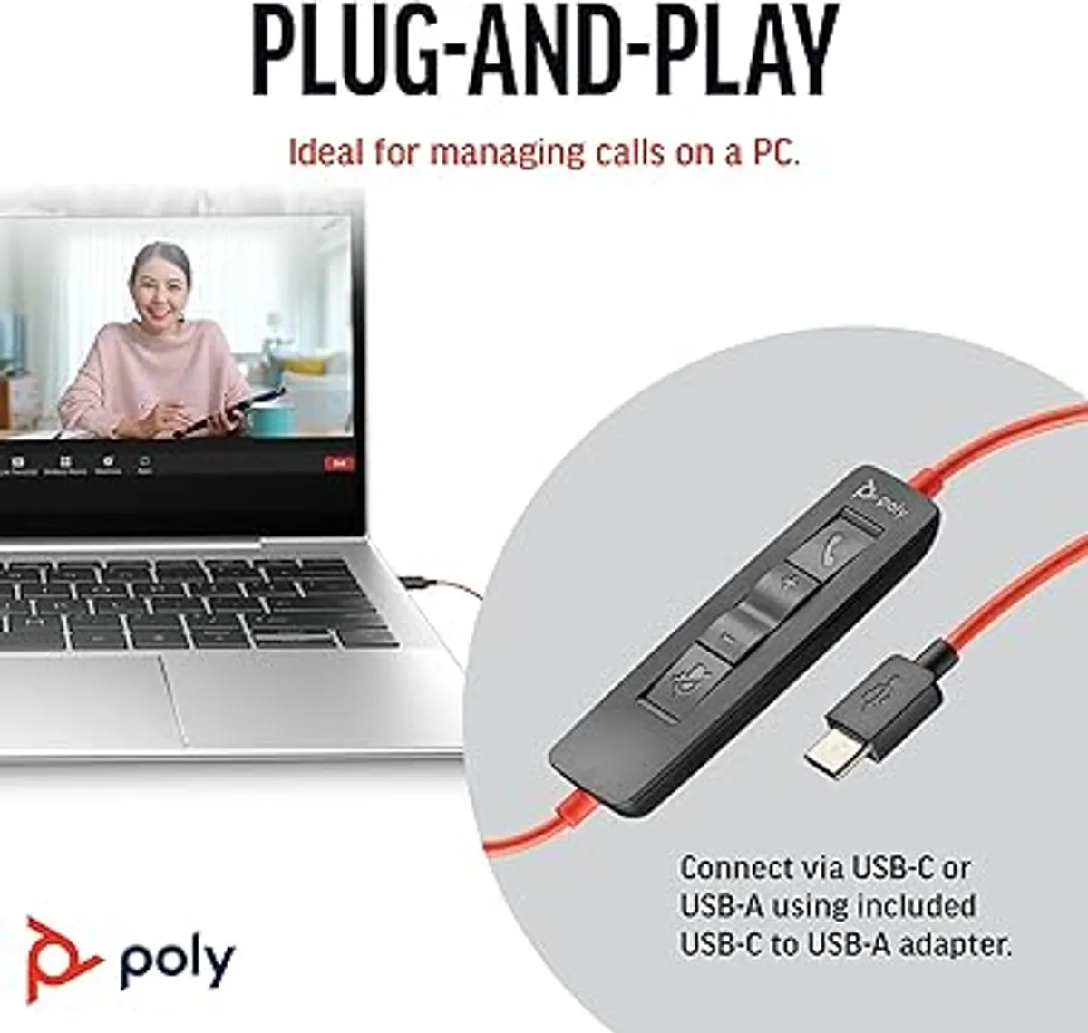 Poly Bw3220 USB-c Hs+USB-c/a