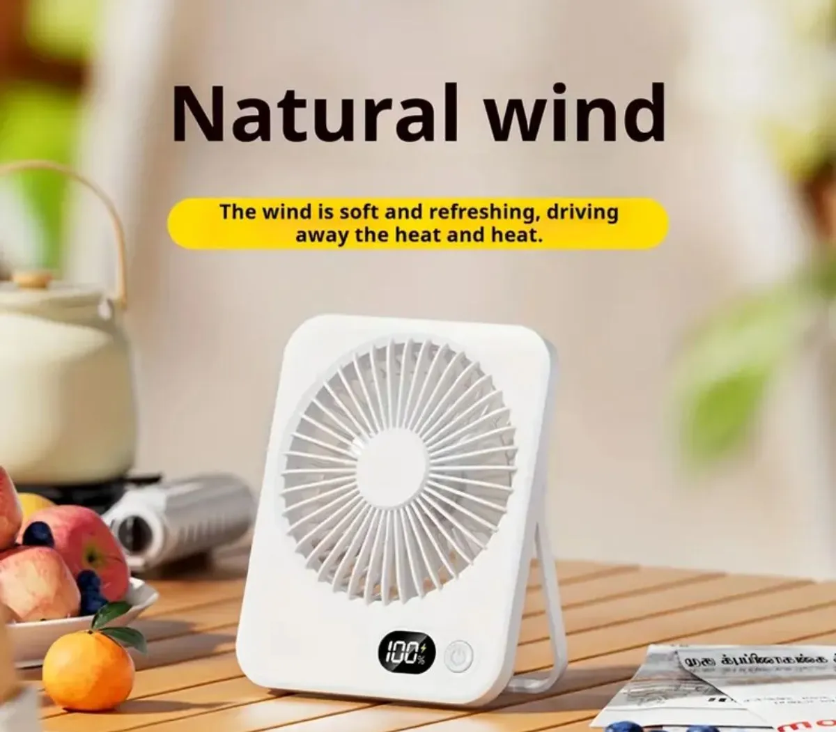 Portable Mini Rechargable Fan 5 Speed