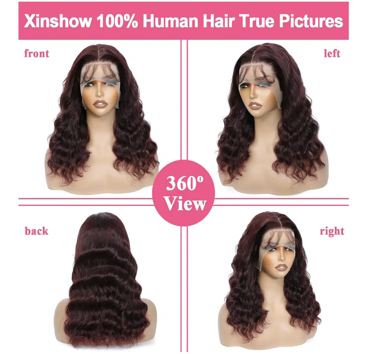 14 inch 99j Burgundy13x6 Bob Wig Human Hair 250% Density Lace Front Wigs Human Hair Glueless 13x6 Body Wave HD Lace Front Wigs Human Hair Pre-Plucked Short Wine Red Bob Wigs for Black Women 14 Inch