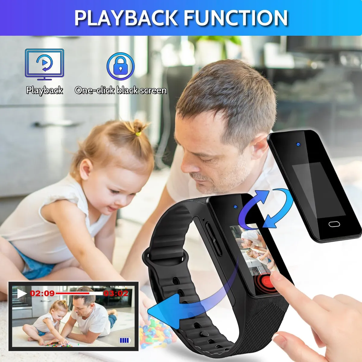 1080P Mini Body Camera with Playback,64GB Mini Video Cam for Recording & Photo