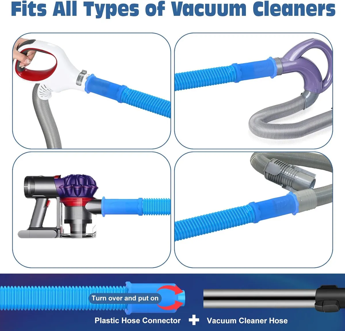 2 Pieces Dryer Vent Cleaner Kit Compatible with Most Vacuum Cleaner