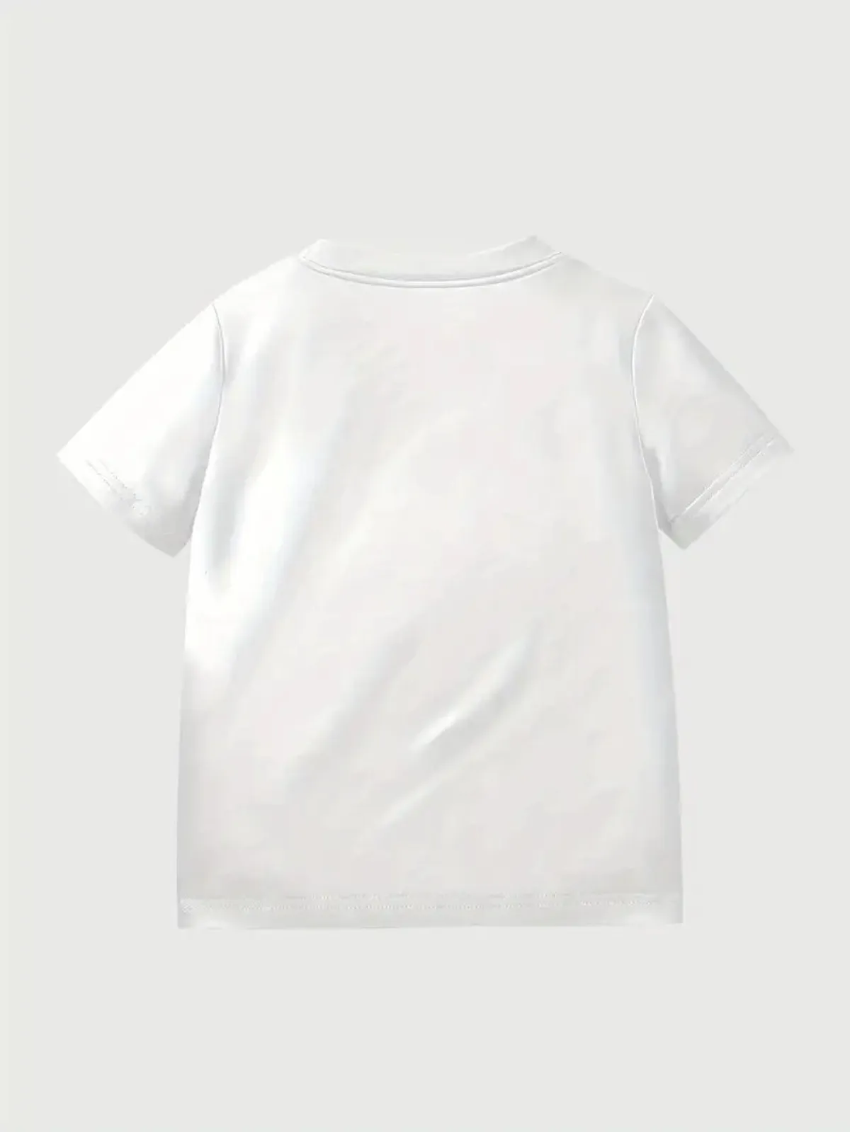 Boys' Y2K Graphic Print Short Sleeve T-Shirt - Stylish Casual Summer Top with Bold Cartoon Design, Crew Neck, Machine Washable, White, Playful Tshirt | Cartoon Graphic Tee | Comfortable Fit SIZE S