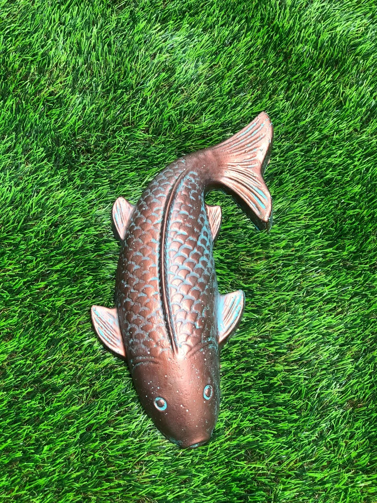 3 Pieces koi fFsh statues for home lawn,  pond or garden Concrete fish statues